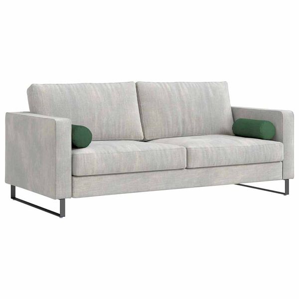 vidaXL Cuscini a rullo 2 pcs Verde Scuro Ø 15 x 40 cm Tessuto in Cords