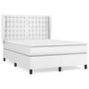 vidaXL Giroletto a Molle con Materasso Bianco 140x190 cm in Similpelle