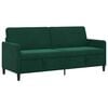 vidaXL Divano con Storage Verde Scuro 192 x 78 x 87 cm Poliestere