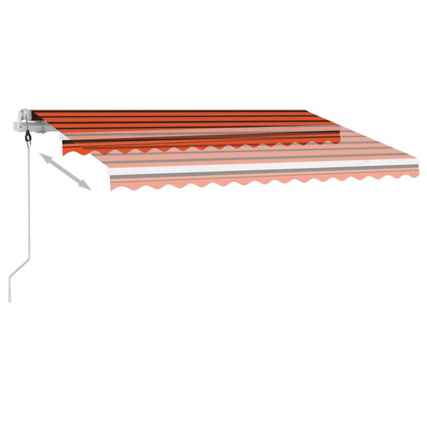 vidaXL Tenda Automatica Sensore Vento e LED 300x250 cm Arancio Marrone