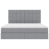 vidaXL Letto con contenitore e materasso Grigio chiaro 160 x 200 cm