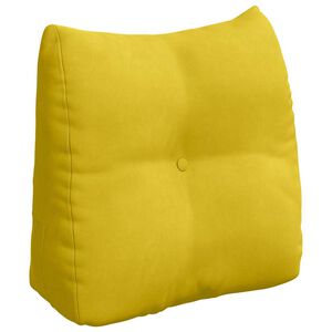 vidaXL Cuscino per Schiena Giallo 45 x 24 x 50 cm Velluto