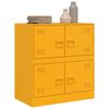 vidaXL Credenza Giallo Senape 67x39x73 cm in Acciaio