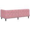 vidaXL Cornice del letto ad angolo Rosa 80 x 200 cm Velluto