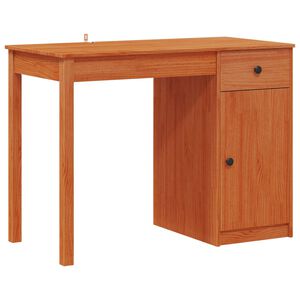 vidaXL Scrivania Marrone Cera 100 x 50 x 74 cm Legno di pino massiccio
