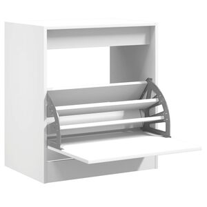 vidaXL Scarpiera Bianca 60x42x69 cm in Legno Multistrato