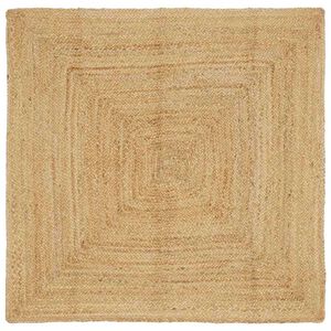 vidaXL Tappeto da Area Beige 160 x 160 cm Juta