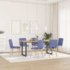 vidaXL Sedie da Pranzo 6 pz Blu Jeans in Tessuto