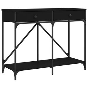 vidaXL Tavolino Consolle Nero 100x39x78,5 cm in Legno Multistrato