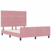 vidaXL Letto a molle con testiera Rosa 140 x 200 cm Velluto