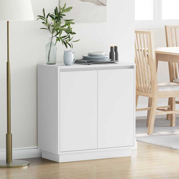 vidaXL Credenza con porta Bianco 71 x 34.5 x 75 cm Legno multistrato