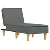 vidaXL Chaise Longue in Tessuto Grigio Scuro