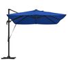 vidaXL Parasol Roma a braccio con blocco Blu e Nero 352 x 251 x 265 cm