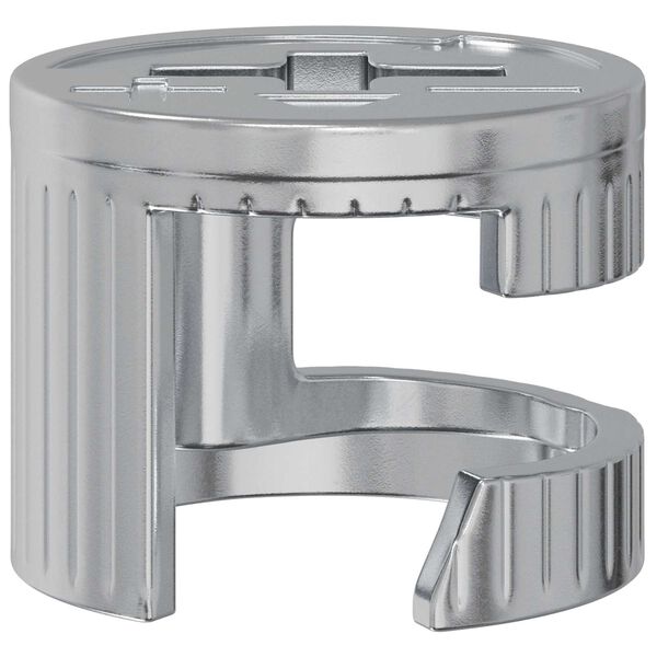 vidaXL Dadi con bloccaggio a cam 2 pcs Argento 15 x 11,5 mm Acciaio