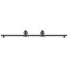 vidaXL Kit di Binari per Porte Scorrevoli 183 cm Acciaio Nero