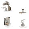 vidaXL Scaffali a Parete 4 pz Bianco Lucido 23x23,5x3,8 cm in MDF