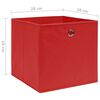 vidaXL Contenitori 10 pz in Tessuto non Tessuto 28x28x28 cm Rosso