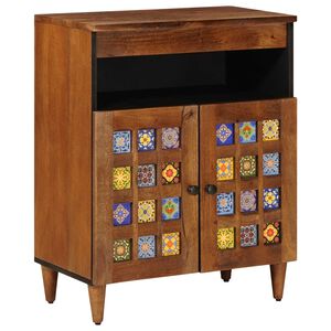 vidaXL Credenza con porta Noce 60 x 33 x 75 cm Legno di mango massello