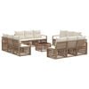 vidaXL Set Divano da Giardino 13 pz Beige polyrattan