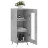 vidaXL Credenza Grigio Cemento 34,5x34x90 cm in Legno Multistrato