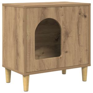 vidaXL Casa per Gatti Rovere Artigianale 51 x 30 x 52 cm