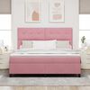 vidaXL Letto a molle con materasso Rosa 180 x 200 cm Tessuto
