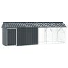 vidaXL Gabbia per uccelli Antracite 422 x 103 x 142 cm Acciaio zincato