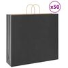 vidaXL Sacchetti di Carta 50 pz con Manici Neri 54x15x49 cm