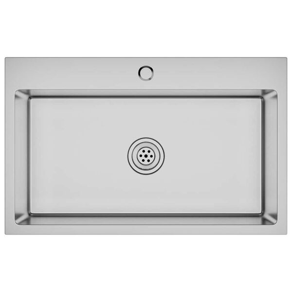 vidaXL Lavello da Cucina Lavorato a Mano in Acciaio Inox