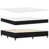 vidaXL Letto a Sorgente LED con materasso Nero 200 x 200 cm Tessuto