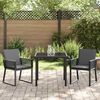 vidaXL Set da Pranzo per Giardino 3 pcs Nero
