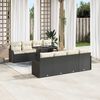 vidaXL Set Divano da Giardino con cuscino 9 pcs Nero Poly Rattan