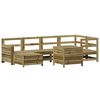 vidaXL Set Divani da Giardino 7 pz in Legno Impregnato di Pino