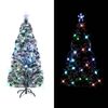 vidaXL Albero di Natale Preilluminato con Supporto e LED 210 cm Fibra Ottica