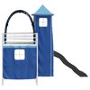 vidaXL Struttura del letto loft per bambini Bianco e Blu 74,5 x 190 cm