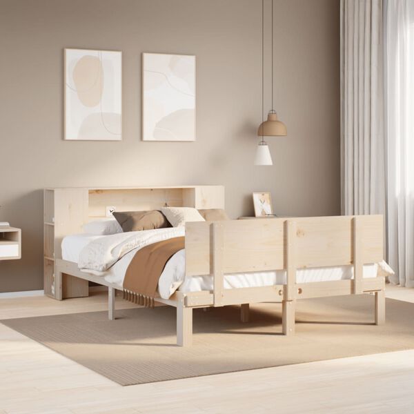 vidaXL Letto Libreria senza Materasso 160x200 cm in Legno di Pino