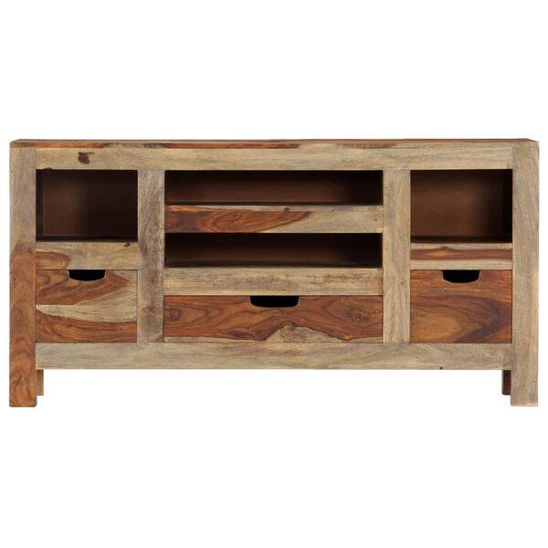 vidaXL Credenza Grigia 100x30x50 cm in Legno Massello di Acacia