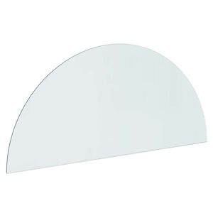 vidaXL Piastra in vetro per camino Trasparente 1200 x 500 mm Vetro