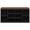vidaXL Scarpiera Nera 103x30x48 cm in Legno Multistrato