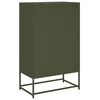vidaXL Credenza Verde Oliva 68x39x111,5 cm in Acciaio