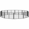 vidaXL Cancello per cani 10 pcs Nero 100 x 60 cm Acciaio zincato