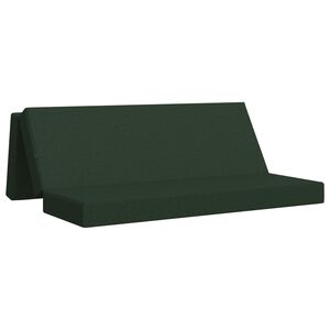 vidaXL Divano Letto Pieghevole 200 x 67 x 45 cm Verde Scuro