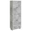vidaXL Set di armadi 2 pcs Grigio Cemento 66 x 34,5 x 95 cm