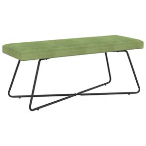 vidaXL panchina Tinta unita Verde chiaro 110 x 40 x 45 cm Velluto