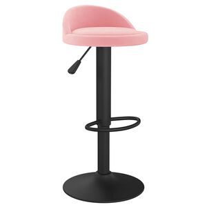 vidaXL Sgabello da Bar Rosa in Velluto