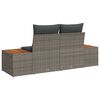 vidaXL Divano da giardino Grigio 184 x 62 x 85cm polyrattan