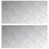 vidaXL Gradini per Scale 2 pz 60 x 30 cm Argento Alluminio