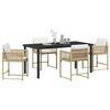 vidaXL Set da Pranzo per Giardino 5 pcs Beige polyrattan