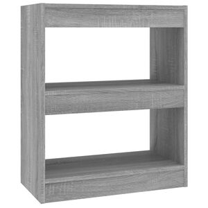 vidaXL Libreria/Divisorio Grigio Sonoma 60x30x72 cm