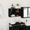 vidaXL Mobile da Bagno a Parete Nero 60x25x40 cm in Legno Multistrato